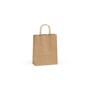 "Vesuvio S Kraft Bag" braune FSC®-Kraftpapiertasche aus Recyclingpapier (115 g/m²), natur