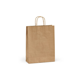 "Vesuvio M Kraft Bag" braune FSC®-Kraftpapiertasche aus Recyclingpapier (115 g/m²), natur