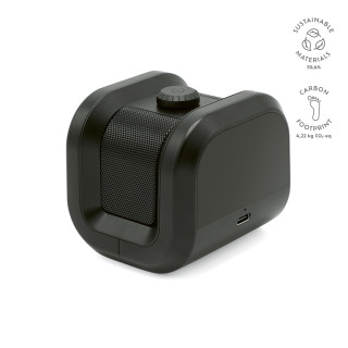 Boomz Lautsprecher aus rABS, 800 mAh. 5 Std Spielzeit, schwarz