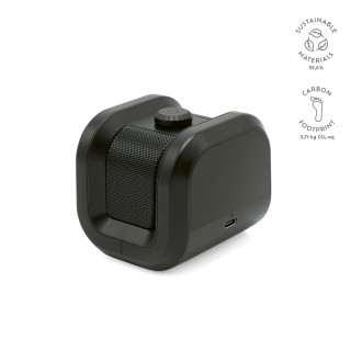 "Boomz Speaker" Lautsprecher aus rABS, 800 mAh, 5 Stunden Wiedergabezeit, schwarz