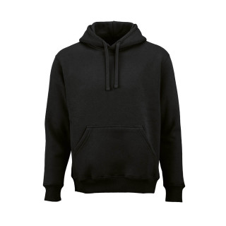 "Tulum Sweatshirt" Kapuzenpullover aus Bio-Baumwolle, recycelter Baumwolle und rPET, schwarz