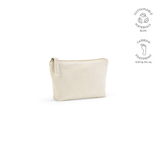 "Cairo S Toiletry Bag" 1,1L Kulturtasche aus recycelter Baumwolle (320 g/m²) mit Reißverschluss, natur