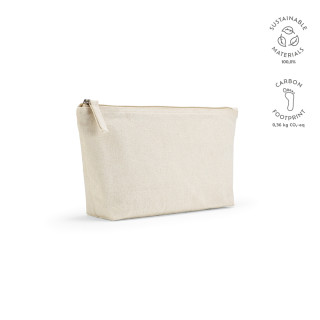 Cairo L 3,9L Kulturtasche, 320gsm recyceltes Baumwolle mit Reißverschluss, natur