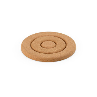 "Mozart Trivet" runder doppelter Topfuntersetzer aus Kork, natur