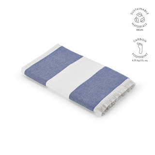 "Rodin Towel" Badetuch aus recycelter Baumwolle (350 g/m²), blau