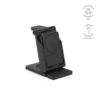 "Trinifty Wireless Charger" 3-in-1 Wireless Charger aus rABS, 5.000 mAh, schwarz
