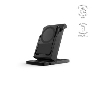 Trinifty 3-in-1 Wireless Charger aus rABS mit 5000 mAh, schwarz