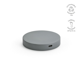 "Lovelace Wireless Charger" Wireless Charger aus Kalkstein, 15 W mit USB-C-Anschluss, grau