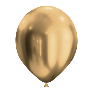 Luftballon „Chrome“, Größe L (ø ca. 33 cm) in glänzendes gold