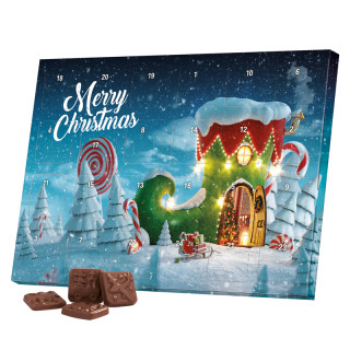 Tisch-Adventskalender mit Alpenmilch-Schokotäfelchen
