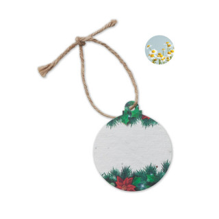 BAUSEED Weihnachtsschmuck Samenpapier, weiß