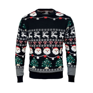 SHAMIS LARGE Weihnachts-LED-Pullover L/XL, schwarz
