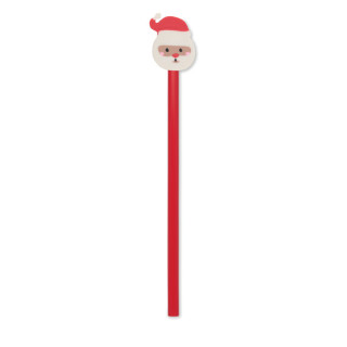 CLAUS Holzbleistift mit Radiergummi, rot
