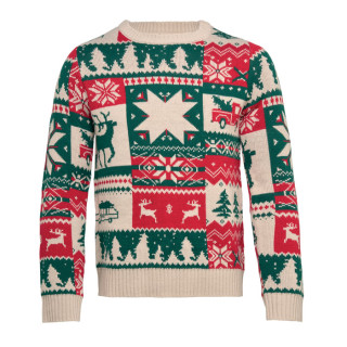 SHIMIS Weihnachtspullover S-M, beige