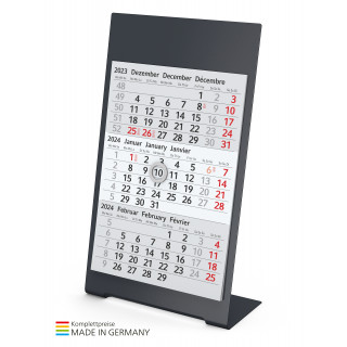 Tisch-Aufstellkalender Desktop 3 Color Bestseller, anthrazit, 1-Jahr