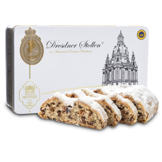 500g Dresdner Stollen® in Geschenkdose "Edition Frauenkirche"