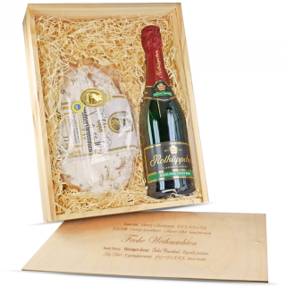 Präsentkiste "Dresdner Stollen & Rotkäppchen Sekt"