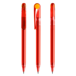 prodir DS1 TTT Twist Kugelschreiber, rot, gelb, Schreibfarbe: blau
