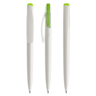 prodir DS2 PPP Push Kugelschreiber, weiß, limette, Schreibfarbe: blau