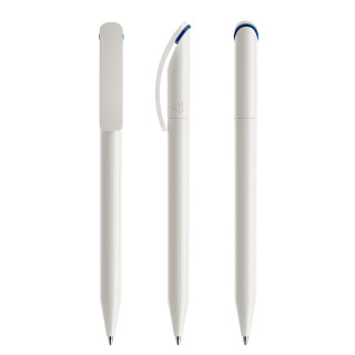 prodir DS3 TPP Twist Kugelschreiber, weiß, blau, Schreibfarbe: blau