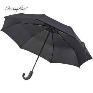 Ferraghini Taschenschirm aus Pongee, schwarz