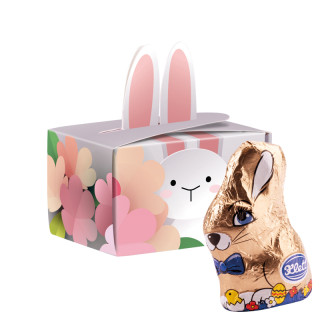 Geschenkbox Mini "Hasenohren" mit Klett Osterhase
