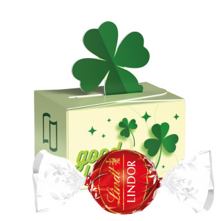 Geschenkbox Mini "Kleeblatt", Lindt LINDOR Milchkugeln