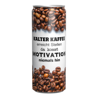 Getränkedose mit Eiskaffee-Getränk mit löslichem Bohnenkaffee