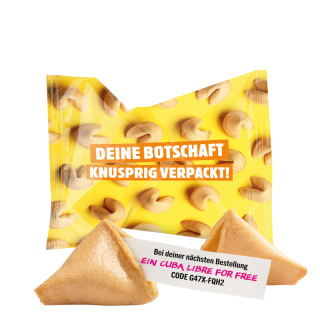 Glückskeks in Folie, weiß