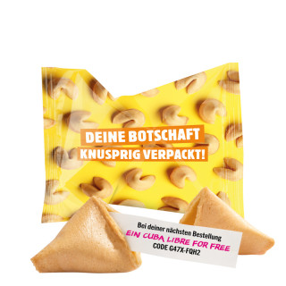 Glückskeks, Folie, weiß