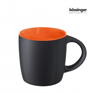 Kössinger Ennia black inside Tasse, schwarz, orange