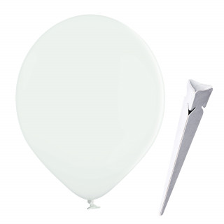 Luftballon „Standard“, Größe M (ø ca. 30 cm) in weiß mit FUNNYBLOON® "BASIC"