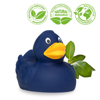 Naturkautschuk-Ente, klassik, blau, 7,5 cm