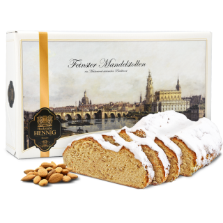 500g Edler Mandelstollen in Geschenkkarton