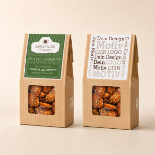 Mini Faltschachtel - entscheidungshelfer - Cashewkerne und Mandeln in Honig & Rosmarin