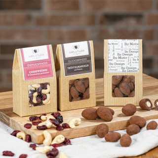 Mini Faltschachtel - energiespender - Cranberries & Cashewkerne