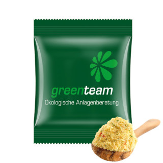 Minitüte 10 g, kompostierbare Folie weiß, Maistro "Meine klare Suppe"