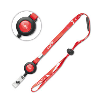 Sublimation lanyard with badge reel 1.0 cm