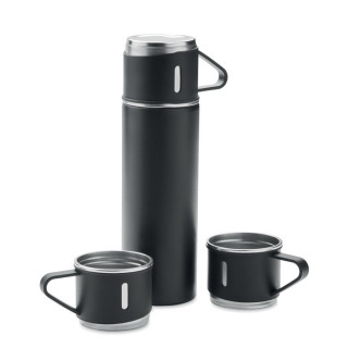 SHARM Flasche und Becher-Set 4tlg., schwarz