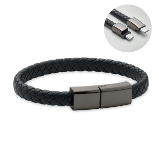 FAULETI CHARGE 60W Flecht-Armband-Ladekabel, schwarz