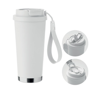 TOPAZ LARGE Doppelwandiger Trinkbecher 500m, weiß