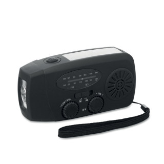 ONDA AM/FM Radio mit Taschenlampe, schwarz