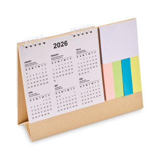 CALENDOO Tischkalender mit Memoblock, beige