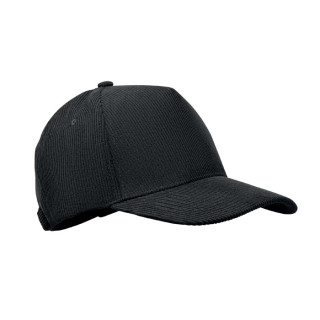 WALE Baseball Kappe 5 Panels Cord, schwarz