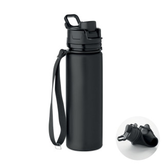 LETT Faltbare Sportflasche Silikon, schwarz