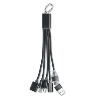 HUBLUE 3in1 Ladekabel, schwarz