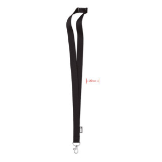 LANY RPET Lanyard RPET 20mm, schwarz