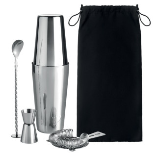BOSTON Cocktail-Set 750 ml, silber glänzend