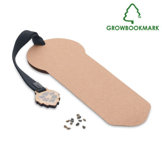 GROWBOOKMARK™ Lesezeichen Kiefersamen, beige