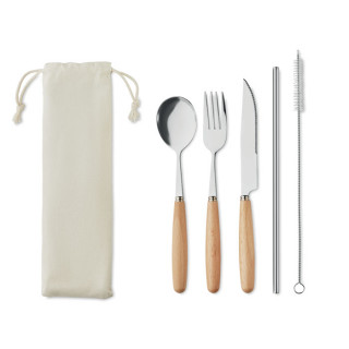 CUSTA SET Besteck-Set Edelstahl, beige